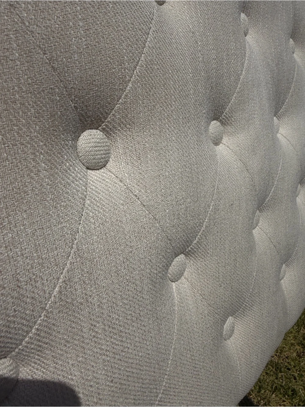 Target Button-Tufted Headboard in Light Beige